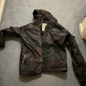 Grenade Snowboarding Jacket Red and Black Camo